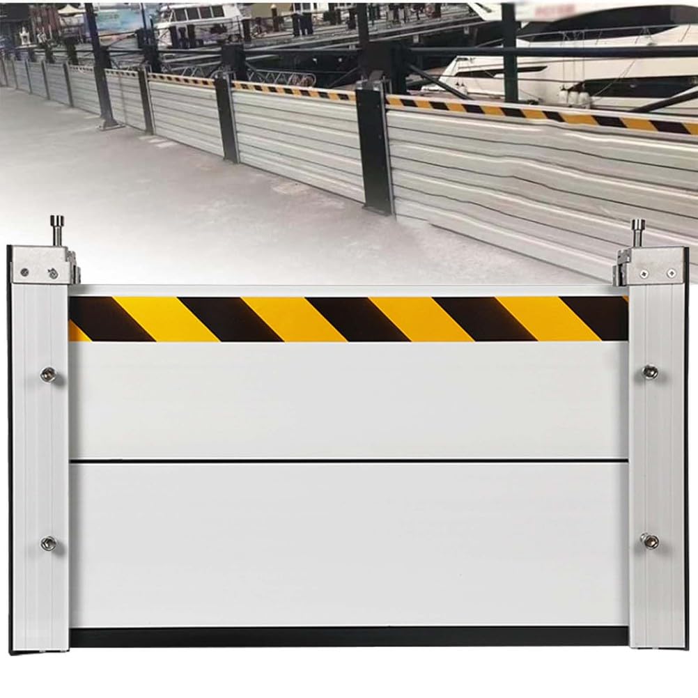 Générique Aluminium Barrière Anti-inondation Batardeau Réutilisable Barriere Anti Inondation pour Les Portes D'entrée De Garage Les Passages Les Portails Et Les Déflecteurs D'inondation