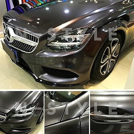 Amazon Co Jp グロスメタリックパール カーラッピングシート152ｃｍ 30ｃｍブラック 保護フィルム付 車 バイク