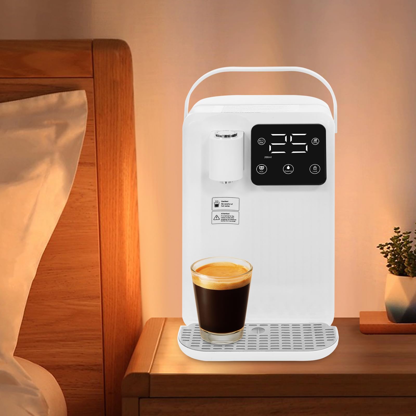 Dispenser istantaneo per acqua calda, 3 l, 2200 W, erogatore di acqua calda istantanea, pannello di controllo LED, tempo di riscaldamento circa 3 s, bollitore elettrico per casa, ufficio, scuola