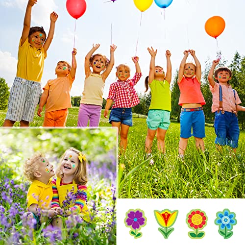 Pajean 480 Pieces Spring Flower Stickers for Kids Self Adhesive Multicolored Flowers Stickers Teachers Flowers Plant Planner Scrapbooking Book Stickers for Easter Spring Theme Party(Vivid Style)