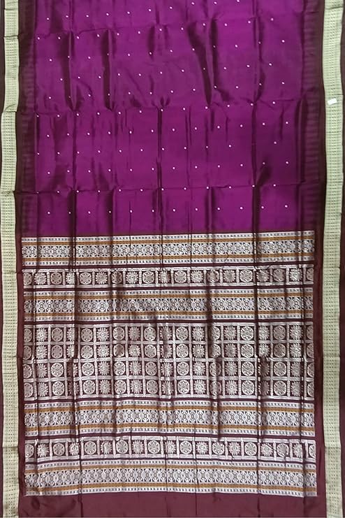 Image of Handmade Pure Bomkai Silk Saree Khandua Natural Silk Ikkat Saree For Women /Ethnic Wear /Traditonal Saree /Handloom Saree With Regular Fit Blouse Piece