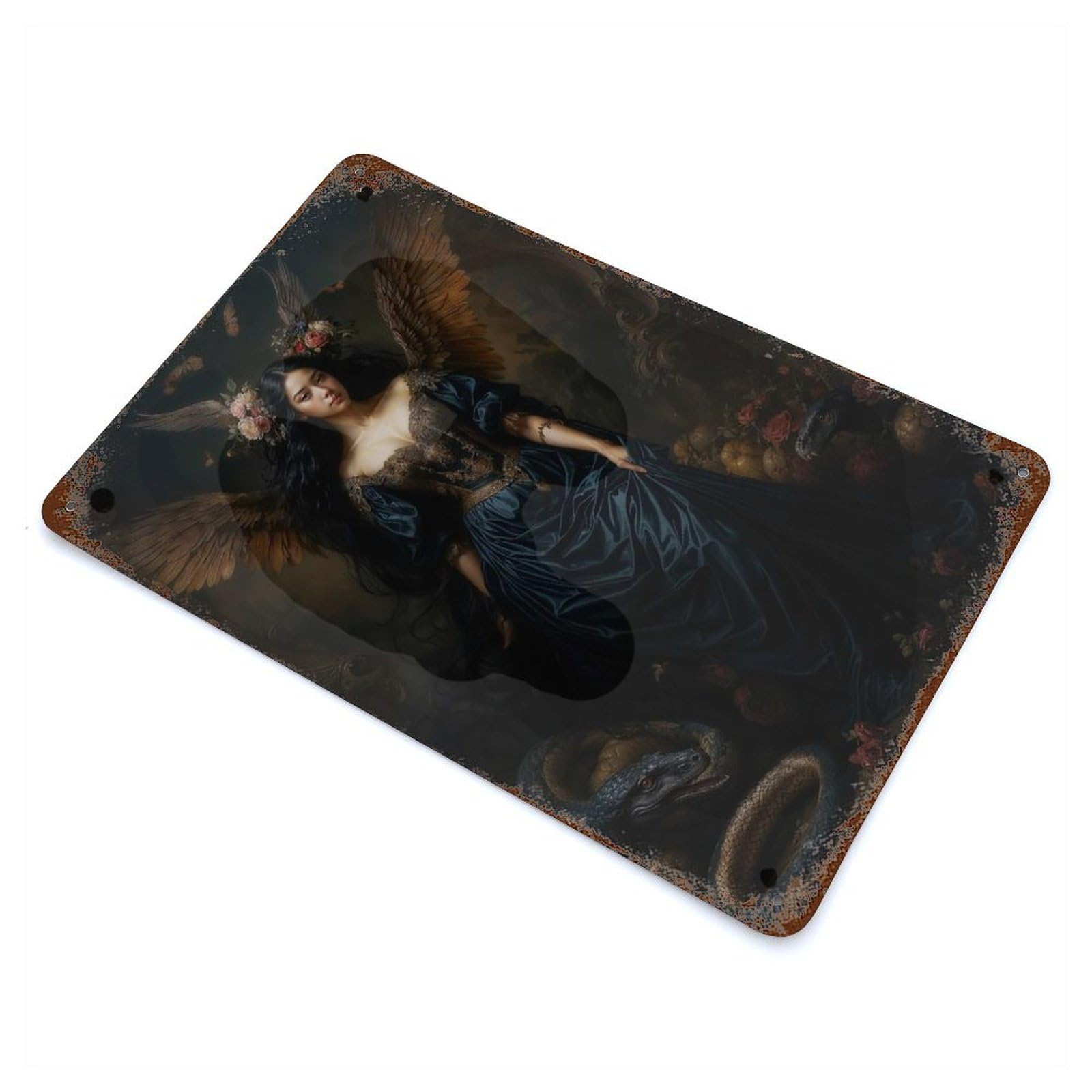 Retro Metal Sign with Lilith’s Midnight Majesty Design 11.8"x7.9", for Farmhouse, Kitchen And Entryway Decor, Shabby Chic Decor