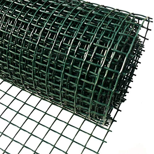 Foglish Green Plastic Garden Fencing Mesh Netting Climbing Plants Vegetables Pets 5m x 0.5m x 20mm