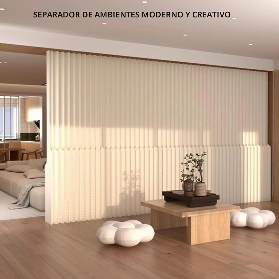 Biombos plegables modernos para interiores, separador de ambientes de papel independiente, retráctiles de 2 a 3 m/4 a 5 m, para sala de estar y dormitorio.,300x200cm/118.1x78.7in