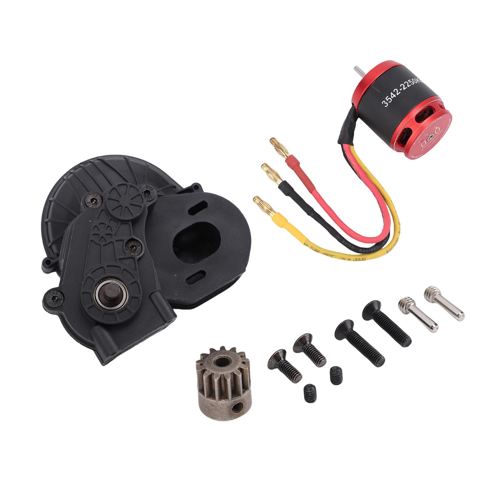 Pongnas Motore Brushless di Ricambio 3542 per Auto Cingolata SCX10 II 90046/10 RC – Motore Outrunner a Bassa velocità da 2250 KV con Albero da 3,17 Mm e Spina a Banana da 4,0 Mm