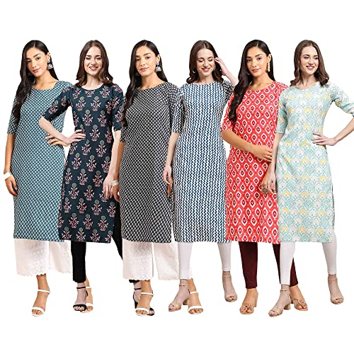 Image of Pinkmint Women's Crepe Digital Print Straight Kurta