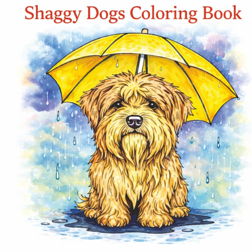 Shaggy Dogs Coloring Book: Relaxing Coloring Pages of Shaggy Dogs for Dog Lovers (The Cozy Critters Coloring Collection)