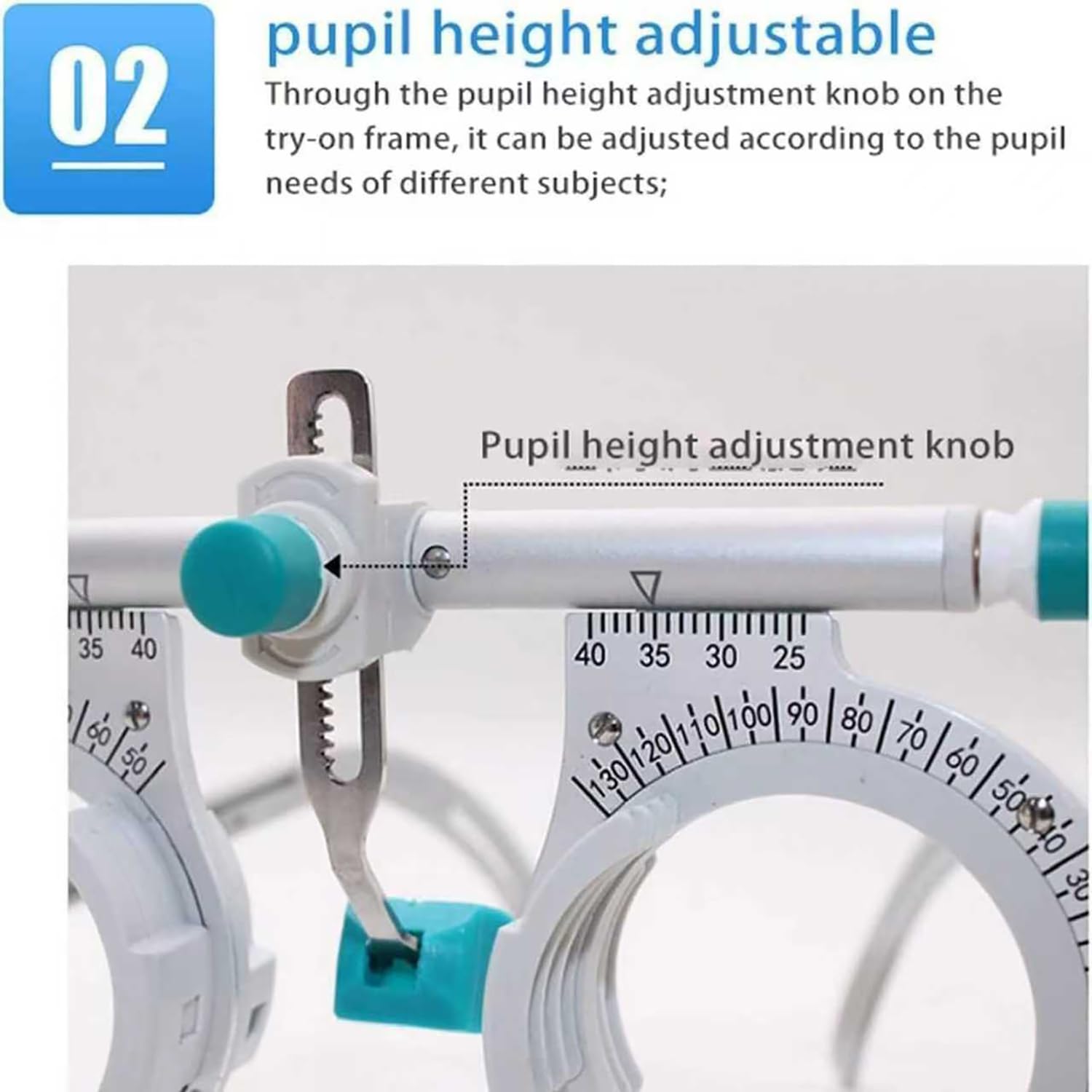 COYEUX Montura Ajustable para Lentes De Prueba Ópticas, Montura Universal para Pruebas Optométricas, Rango De Distancia Interpupilar De 48 a 80 Mm, para Ópticas Y Hospitales Oftalmológicos