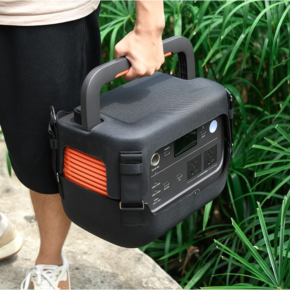 Hartschalen-Tragetasche für Jackery Explorer 1000 und 1000 V2 mit verstellbarem Gurt für Reiseaufbewahrung, schwarze Farbe, große Kapazität, Schutzhülle