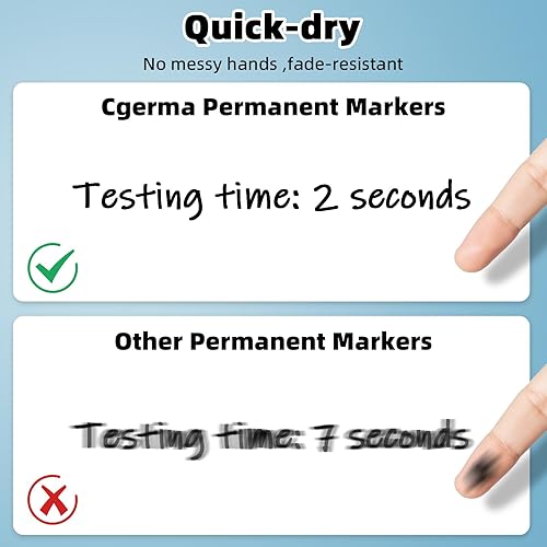 Miniatura 8 de Permanent Markers Bulk Fine Point, 16 Count Fine Tip Black Permanent Markers Set, Quick Drying, Fade Resistant, Works on Plastic, Wood, Stone, Metal