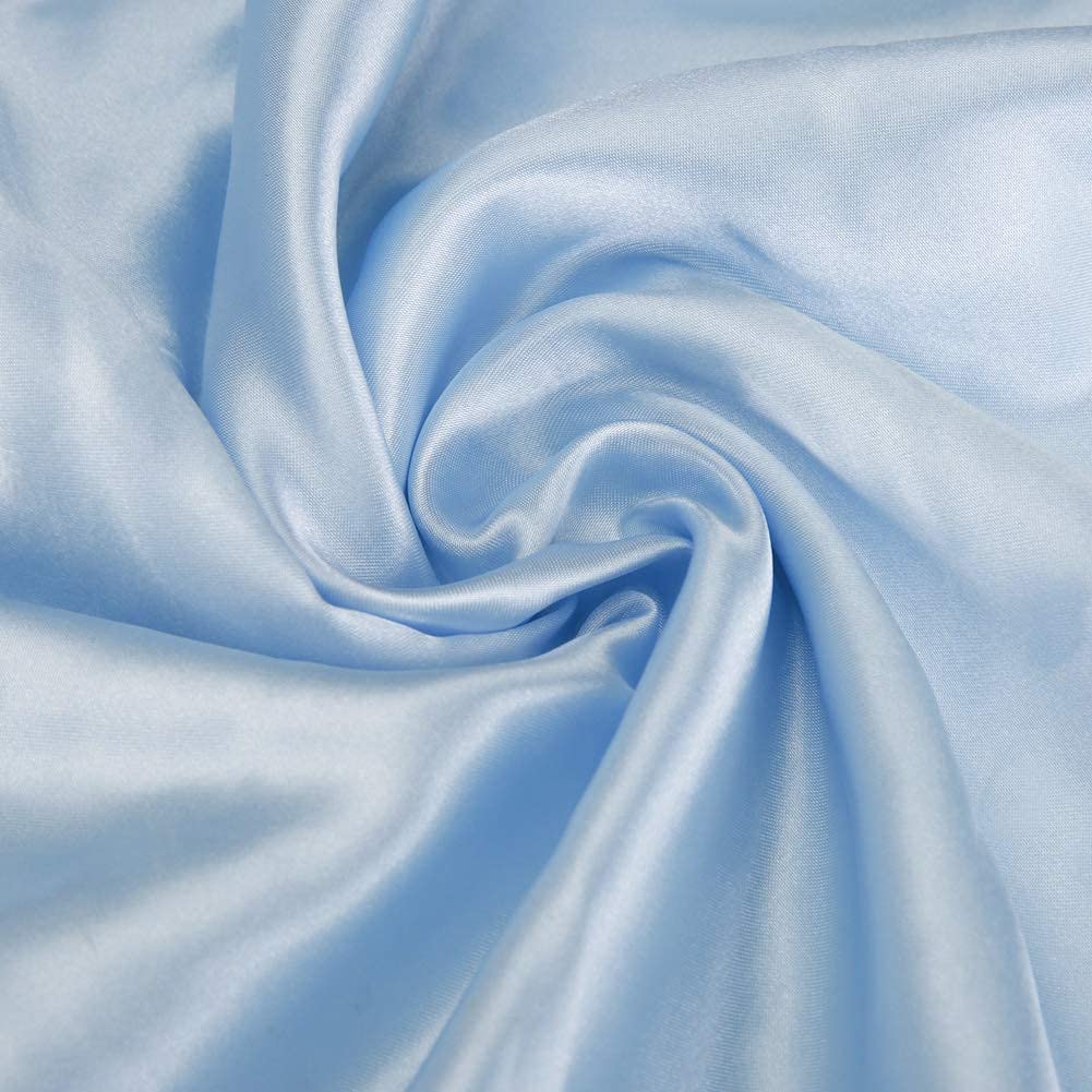 Pro Goleem Teddy Bear Security Blanket 16 Inch and Blue Satin Baby Blanket 30x40 Inch