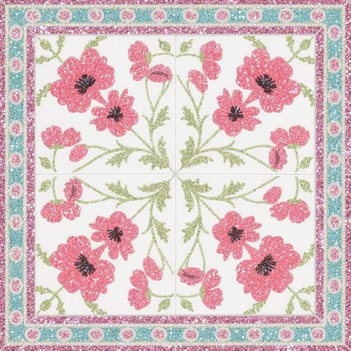 Image of Moroccan Tile Stickers | Waterproof Self Adhesive Peel & Stick Tile Decals for Kitchen Backsplash, Bathroom Wall, Floor, Furniture & Glass (6x6 Inch, Design 12, 40 Pic)