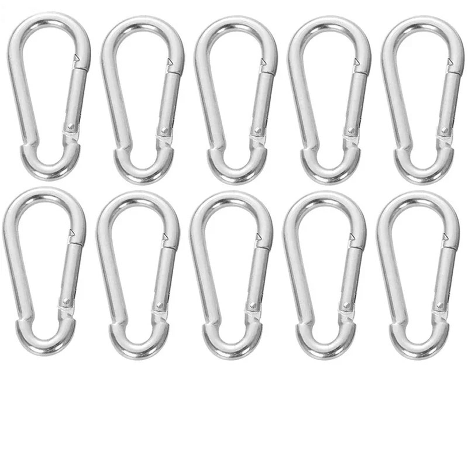 Schlüsselanhänger Clip 200 Stück Outdoor Klettern Aluminiumlegierung D-Form Karabiner Survial Schlüsselanhänger Camping Klettern Haken Clip Rucksack Schnalle Schlüsselanhänger