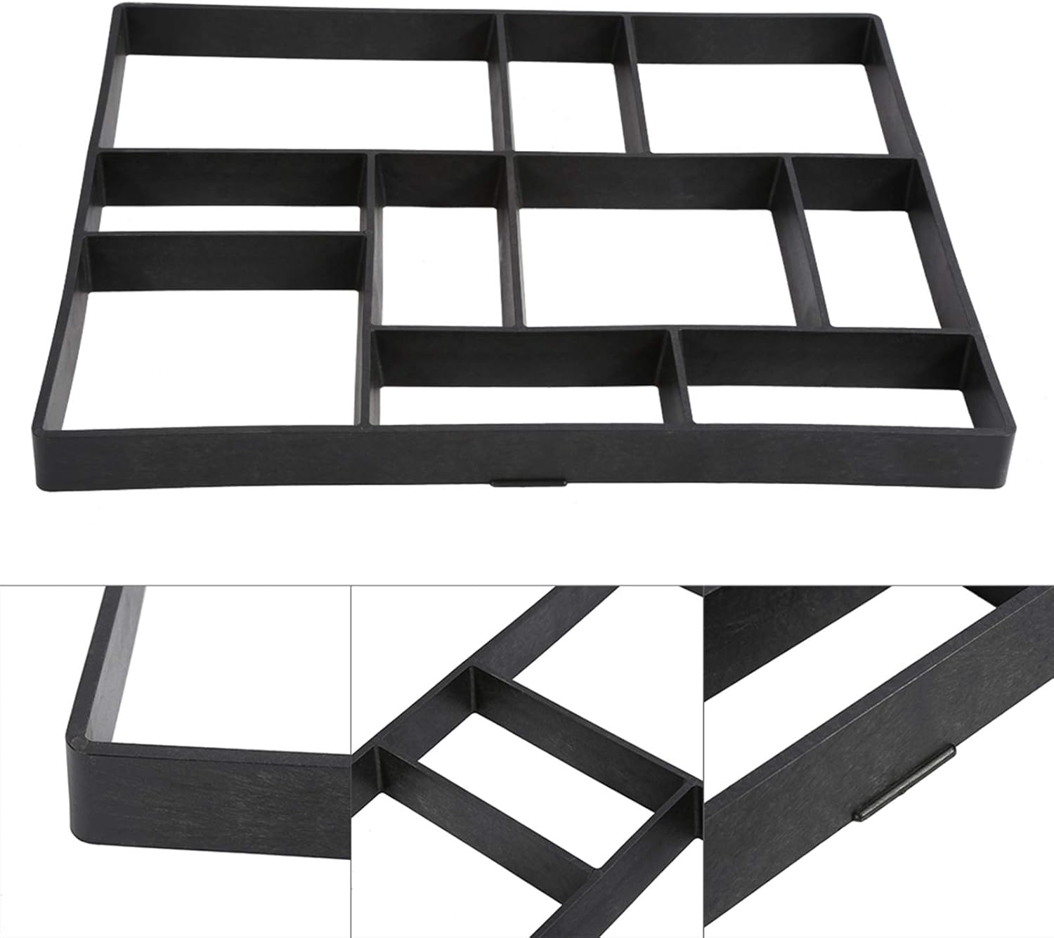 TOPINCN Concrete,Concrete,Pavers,Concrete Mode,Road Maker, Concrete Stamp,10 Grids Maker Model Stone Paving Walk Maker for Paving Patios for