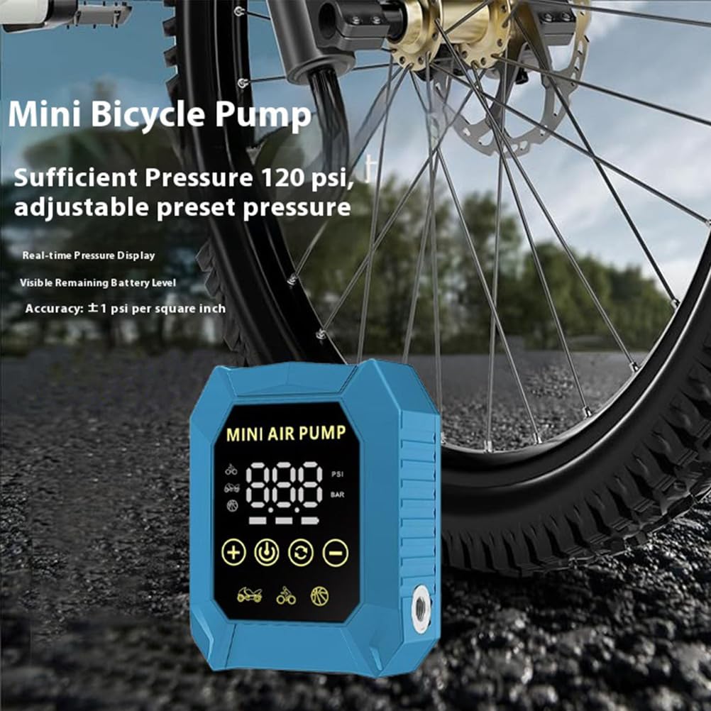 Mała pompka do roweru elektrycznego, z ładowaniem USB Przenośny inflator i pompa deflatora Długotrwała moc Odpowiednia do motocykli i samochodów Rower górski