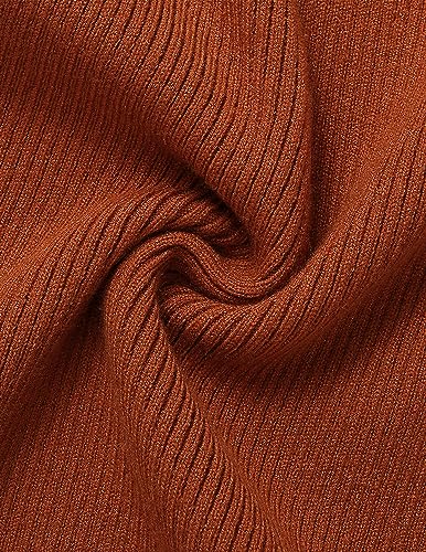 Image of ZESICA Women's 2026 Ribbed Knit Dress Long Sleeve Mock Neck Slim Fit Side Slit Fall Elegant Sweater Dresses