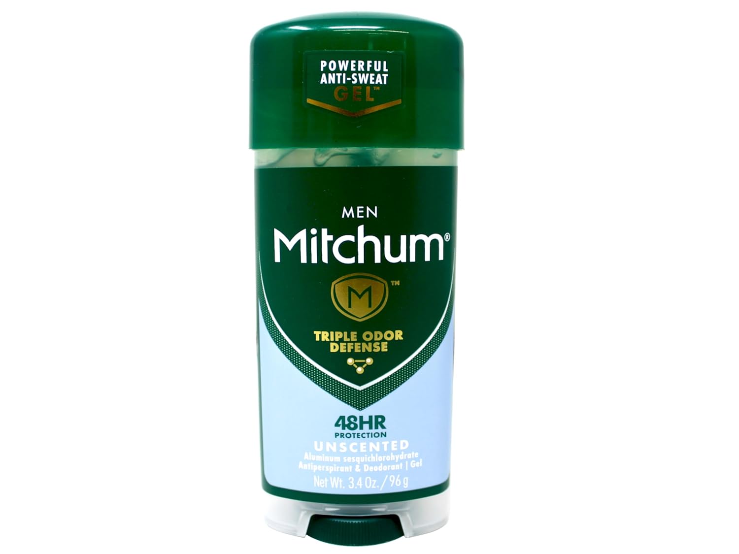 Mitchum Advanced Control Unscented Gel, Anti-Perspirant & Deodarant 3.4 oz (Pack of 7)