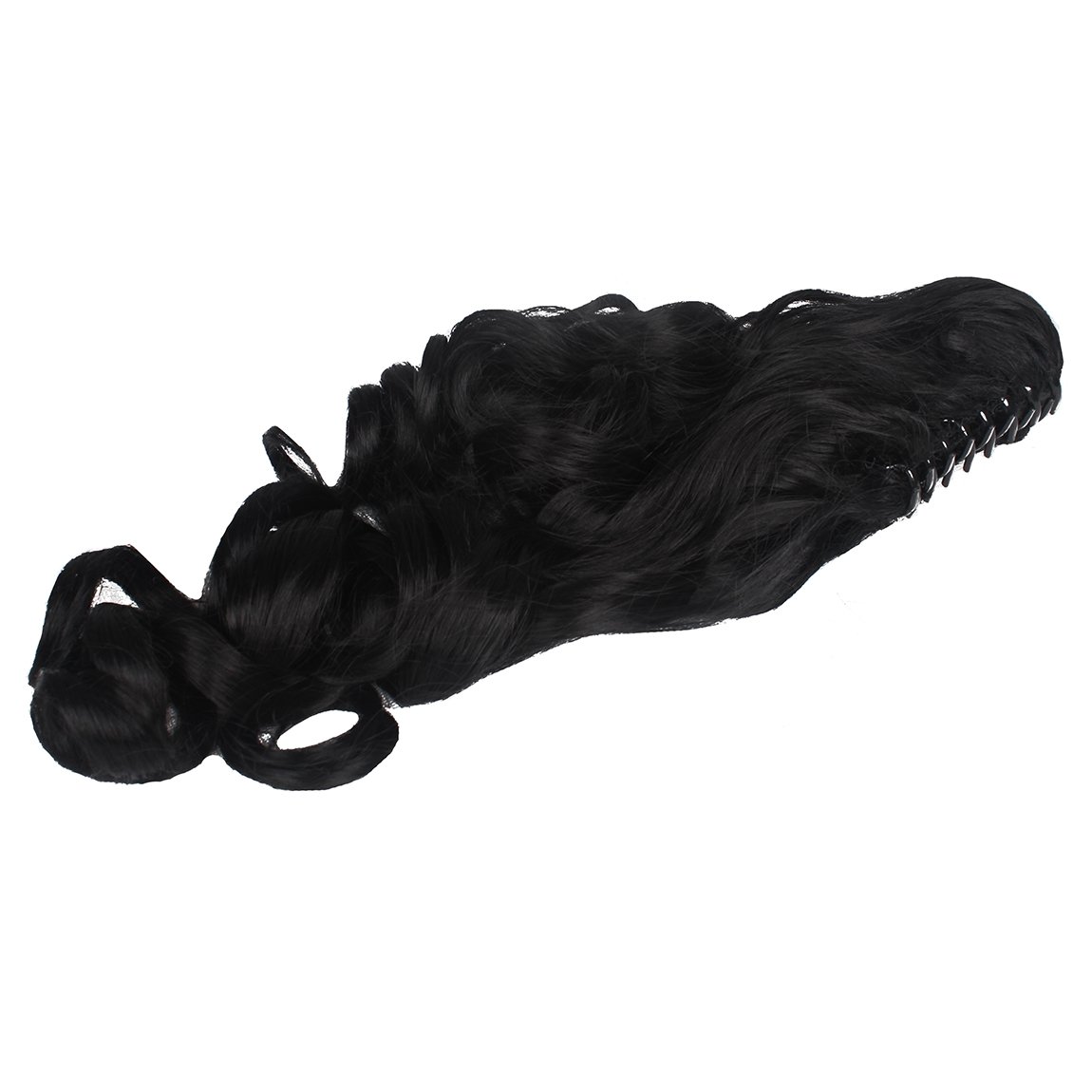 ColorGround Long Curly Cosplay Wig with 2 Ponytails(Black) - Image 6