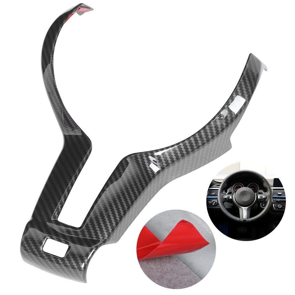 Cornice Decorativa per Volante, Decorazione del Volante in ABS Stile Fibra di Carbonio per F20 F21 F30 F32 X5 X6 M-Sport