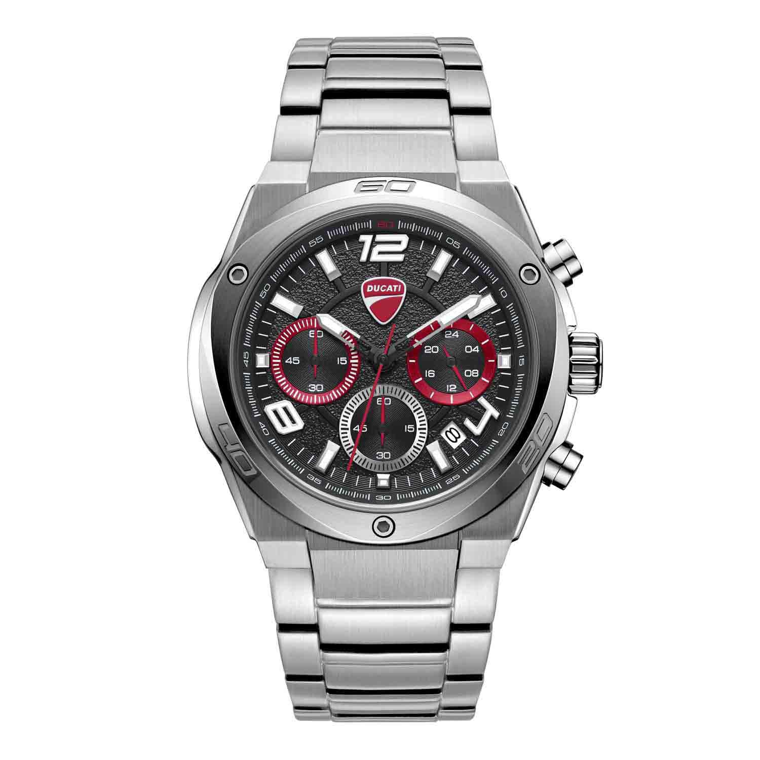 Extreme Sports Chronograph Analog Quartz Men's Watch with Stainless Steel Strap-image-35