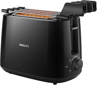 Daily Collection Philips HD2583/90 Tostapane con Pinza per Sandwich, 600 W, 8 Livelli di Tostatura, Nero