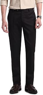 Arrow Men Tapered fit Polyester SolidMid-Rise waistTrousers Price In India