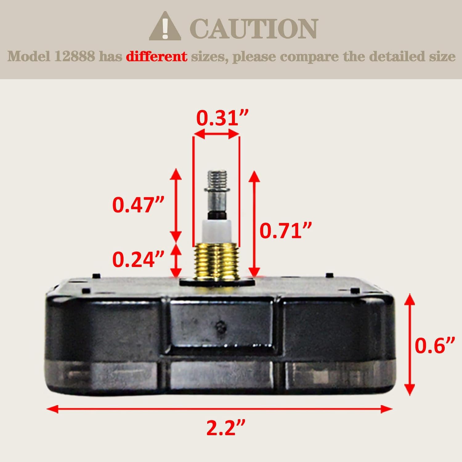 VANGOLD Quartz DIY Wall Clock Movement Mechanisms Battery Powered DIY Repair Parts Replacement (Does not Contain Hands)