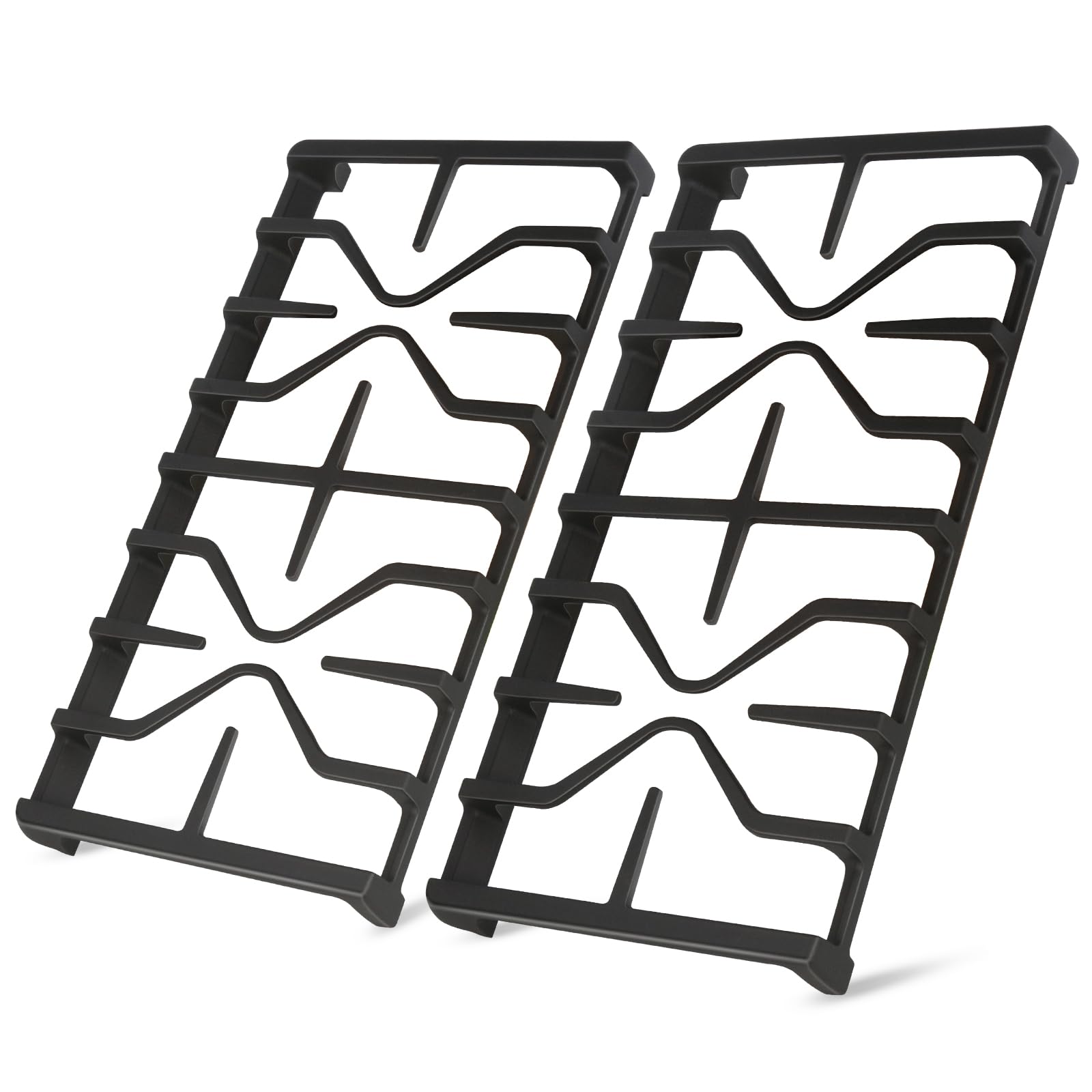 Upgraded WB31X27151 Side Stove Grate Replacement for Ge General Electric Stove Parts,WB31X24736 Cast Iron Burner Cooking Grate Rack for General Electric JGBS66REKSS JGB735SPSS Stove Rack,2 Pack