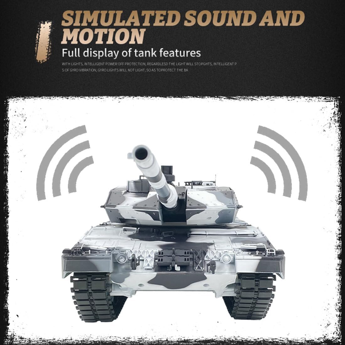 2A6 RC Tank for Adults, 1/16 Remote Control Tank RC Main Battle Tank 2.4G RC Military Vehicle Heavy Tank with Sound Light, RC Army Tank RC Combat Tank RC Crawler Tank Model Gift