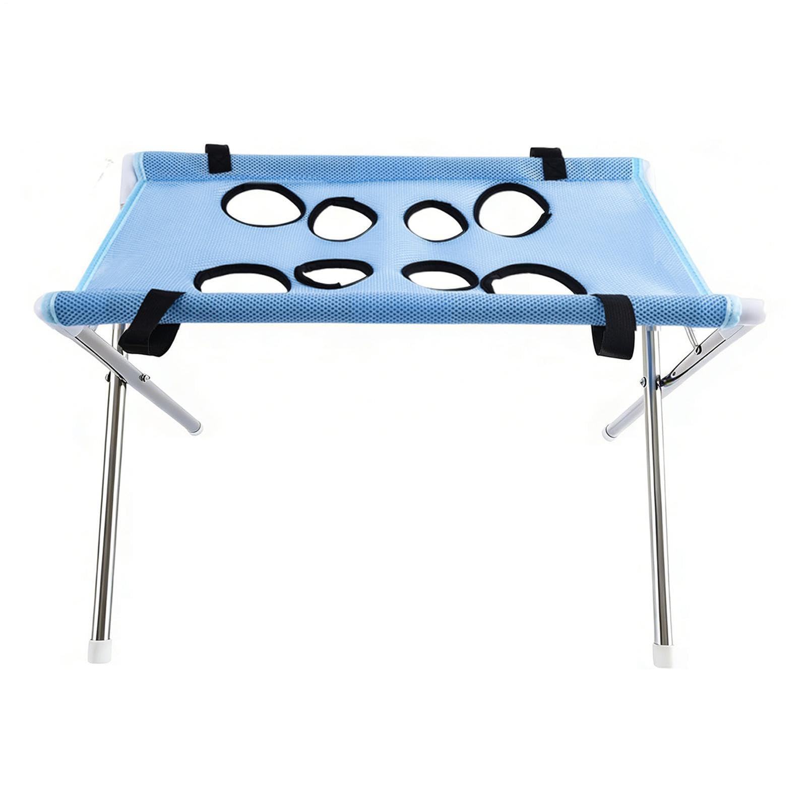 Foldable Pet Bathing Stand, Grooming Hammock Stand 8-Hole Restraint Sling