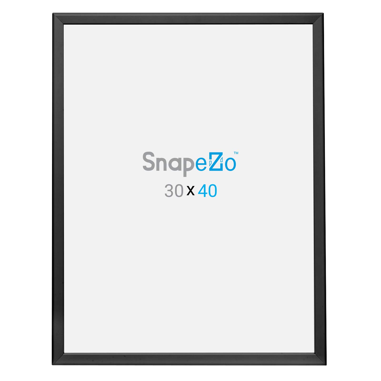 SnapeZo 2-Pack 30x40 Inches Black Movie Poster Frames, Front-Loading Snap Frame, 1.25" Aluminum Profile, Wall Mounted