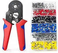 Ferramenta de crimpagem de ponteiras 0,25-6mm² Crimpador hexagonal Crimpador de terminais de fio com catraca autoajustável para terminais de fio e cabos Terminais de fio