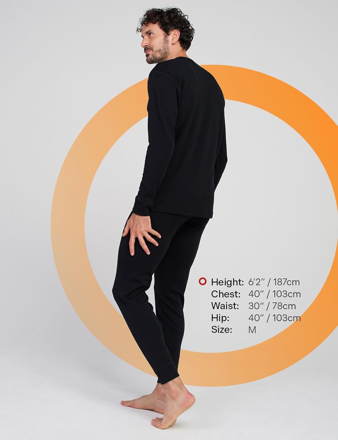 LAPASA Men's 100% Merino Wool Base Layer Set Lightweight Midweight Thermal Underwear Activewear Long John Top Bottom M31/M126 - Image 2