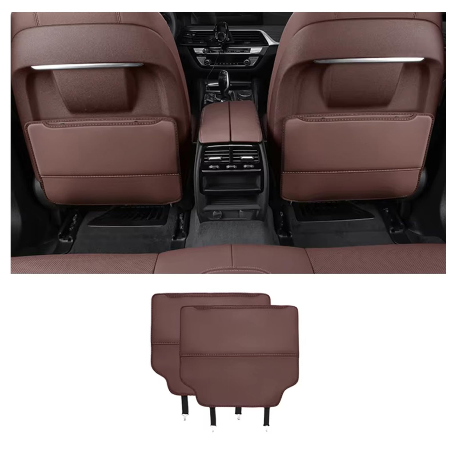 Organizadores Asiento Trasero Coche para B&MW 318 320 2010-2018 Protección Trasera para Asientos Coche, Almohadillas antipatadas, Bolsa Almacenamiento Trasera