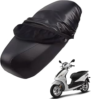 Leather motorbike seat covers Compatible with Piaggio Fly 50/150 2006-2015,motorcycle seat cover,waterproof,rainproof,dustproof and sunproof(black)