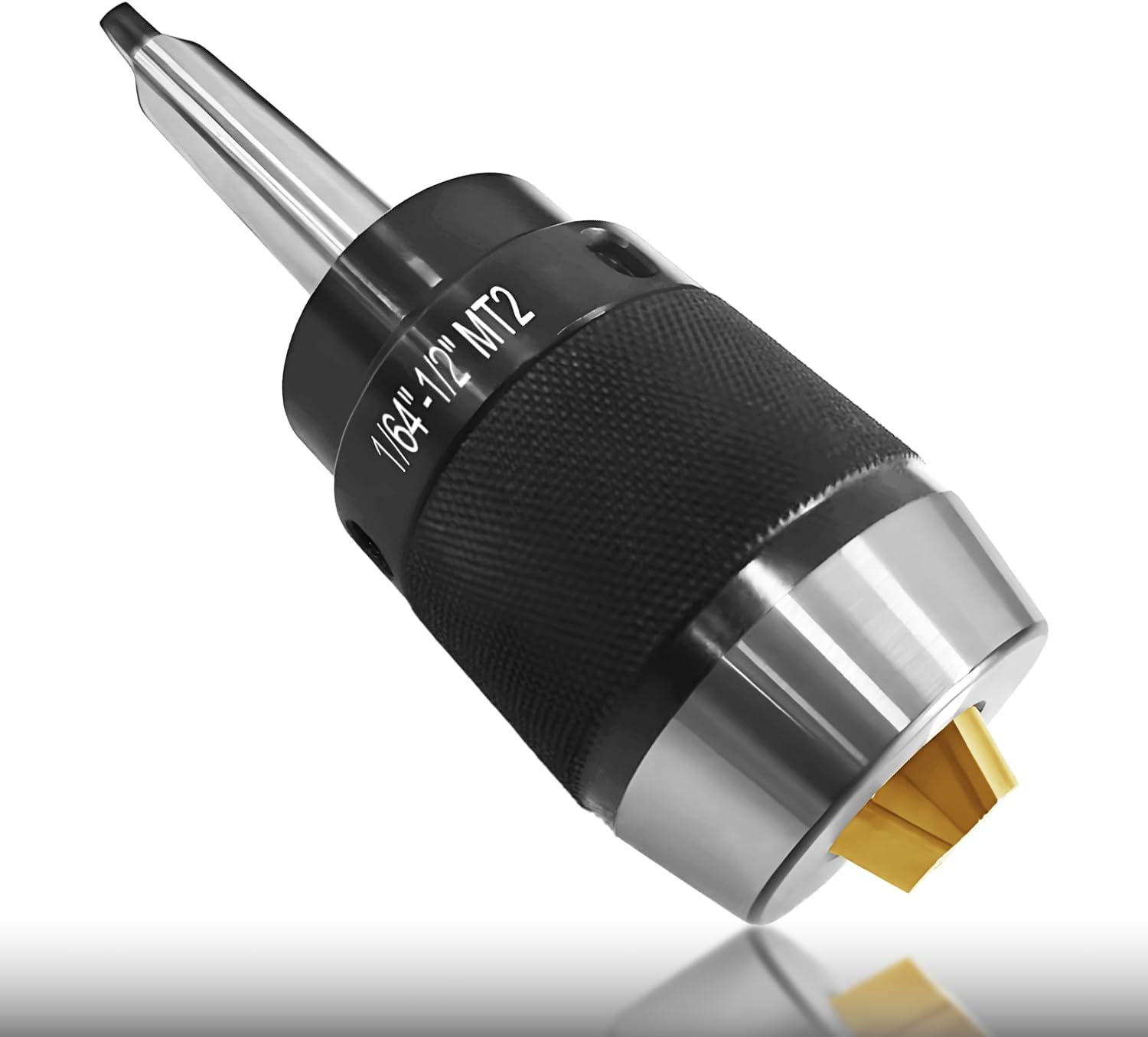 MT2 1/64"-1/2" Special Heavy DutyKeyless Drill Chuck, MT2 Shank Lathe Chuck,Titanium Jaws
