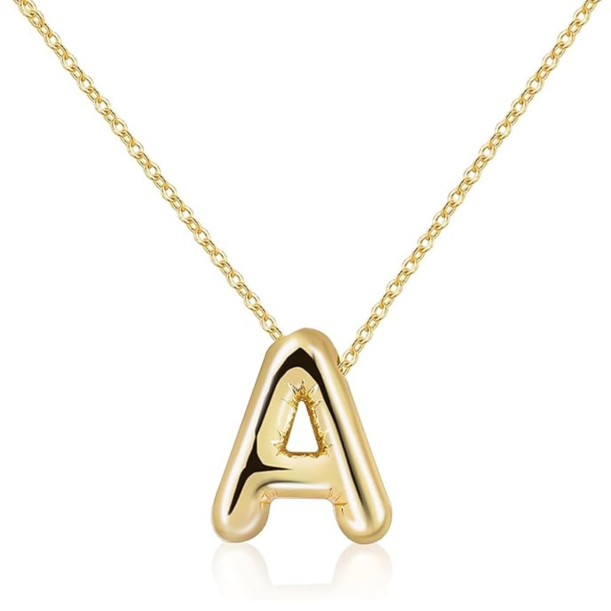 SALVE Anti Tarnish A Letter Initial Customised Chunky Gold Pendant for Women | Stainless Steel Jewellery Necklace Personalised Alphabet Chain for Women & Girls (B0CZDVDM1J) Amazon Price History, Amazon Price Tracker
