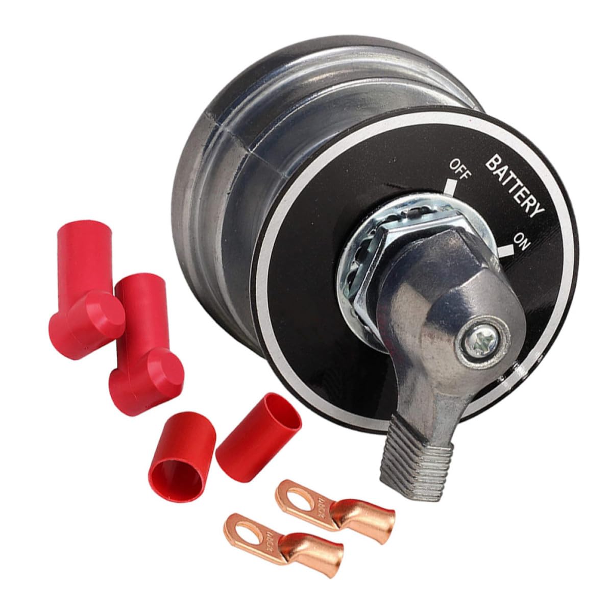 Power Cut-Off Device Safety Battery Isolator with Copper Terminals 300a Battery Disconnect Switch Aluminum Alloy for Car and Boat for Vehicle and Marine Use