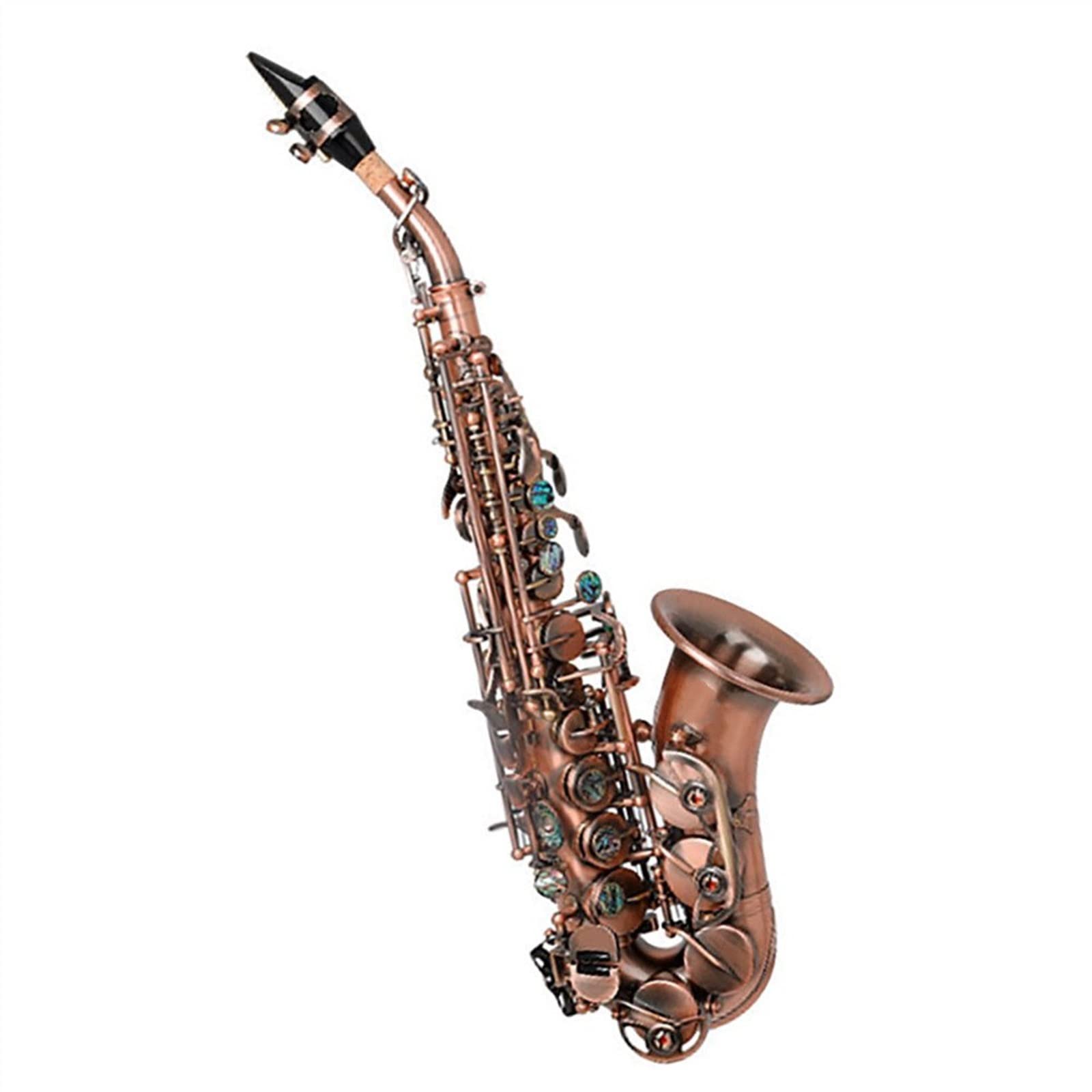 Saxofón Profesional Saxofón Tallado Patrón Sax Abalone Shell Botones Boquilla Accesorios para Instrumentos De Viento (Color : 2)