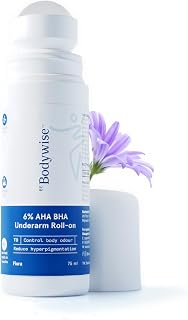 Be Bodywise 6% AHA BHA Underarm Roll-on Deodorant for Even Tone Skin,Reduces Body Odor & Pigmentation | 1% Mandelic, 4% La... Price In India