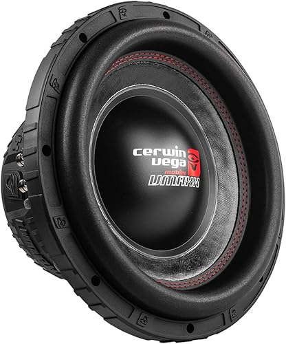 CERWIN-VEGA! VMAXX VMAX10D4 - Subwoofer de alto rendimiento de 10 pulgadas, 800 W, RMS de 4 ohmios, para audio de automóvil, duradero, potente
