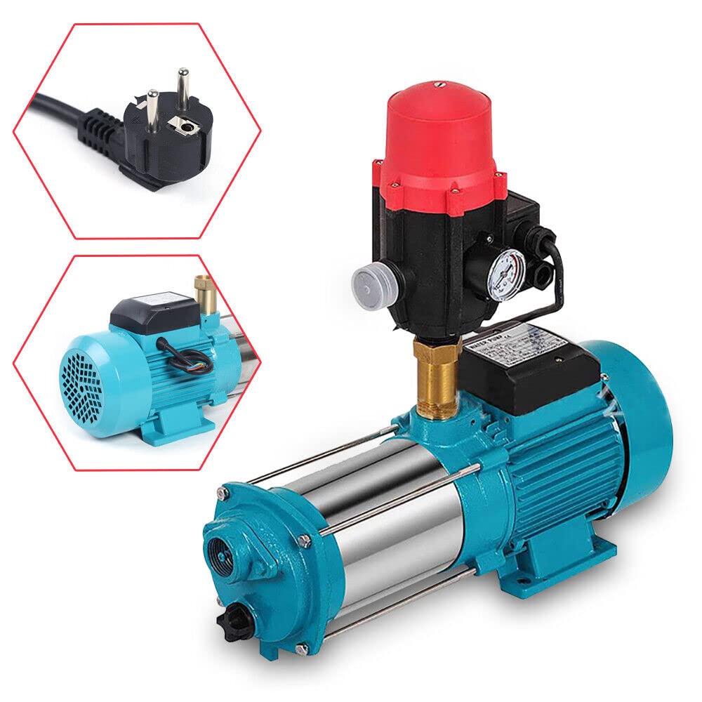 Pompe centrifuge automatique 1300 W - Interrupteur à pression - 4000 l/h - IP44 - Avec manomètre
