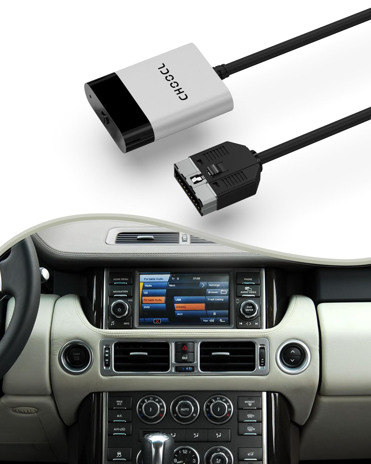 Adaptador Bluetooth para Coche con Cable para iPod Adaptador de Audio Inalámbrico Premium para Land Rover, Range Rover y Jaguar: Bluetooth 5.0 con Sonido HD