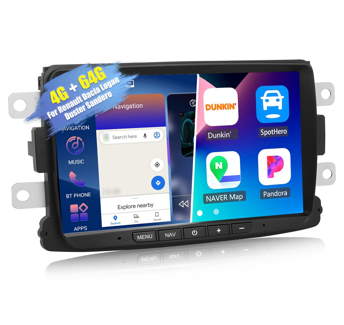 Hodozzy 7 Zoll Android Auto Radio Für Renault Dacia - Mit CarPlay & Navi