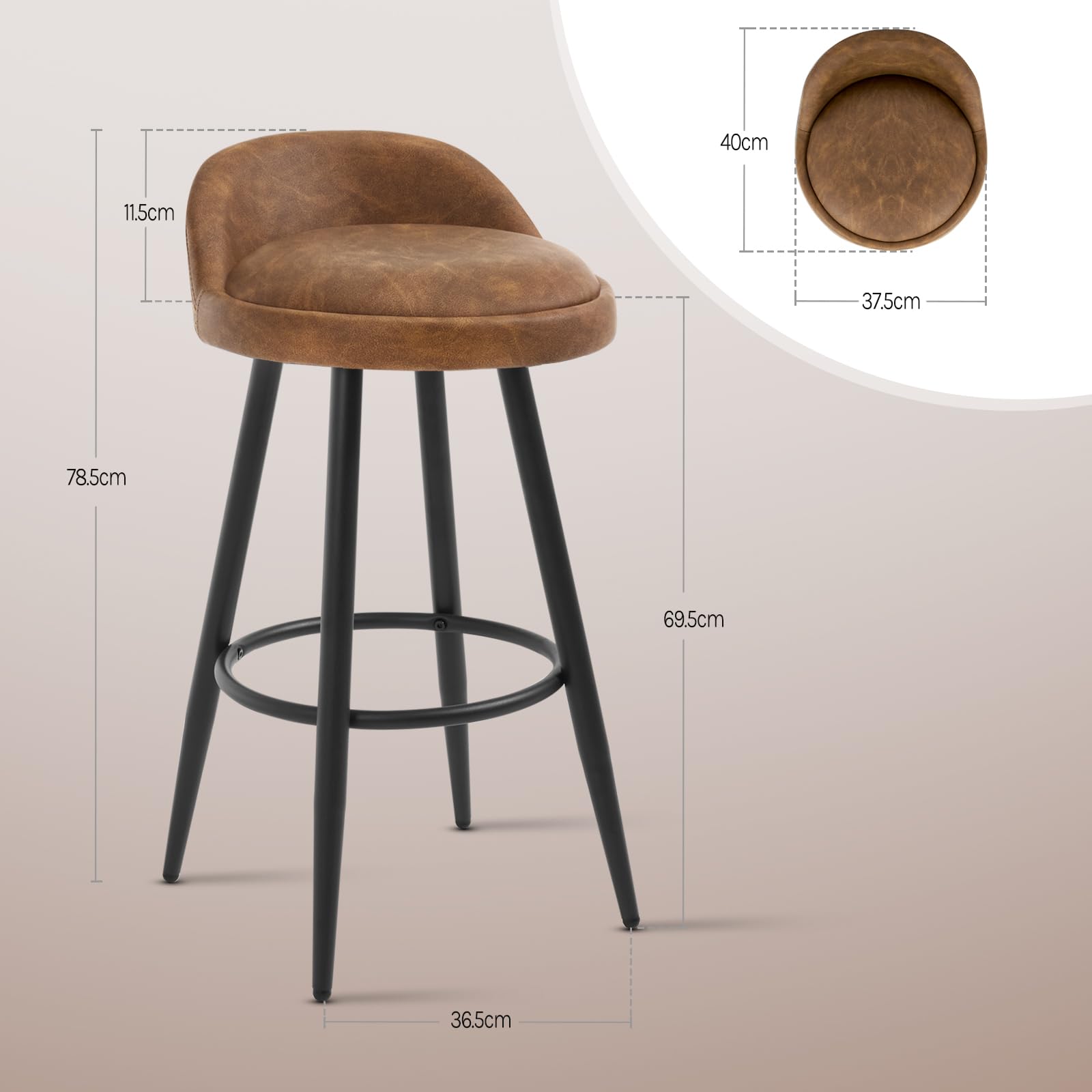 Sgabelli Cucina Legno YZU Sgabelli Alti Da Bar Rustici, Sgabelli