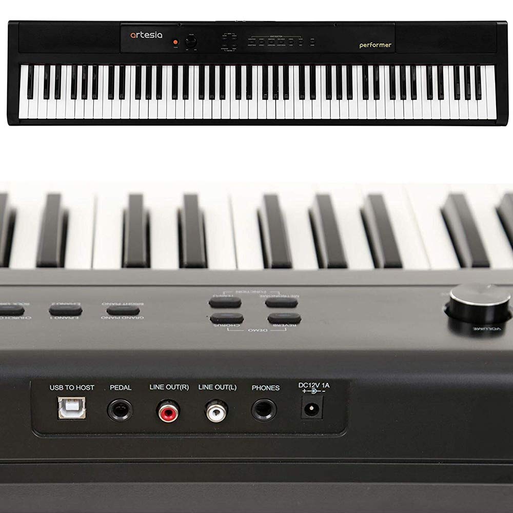 電子ピアノ　Artesia Performer フルサイズ　セミウェイト Amazon | Artesia Performer ダブルX型スタンドセット 電子ピアノ フル