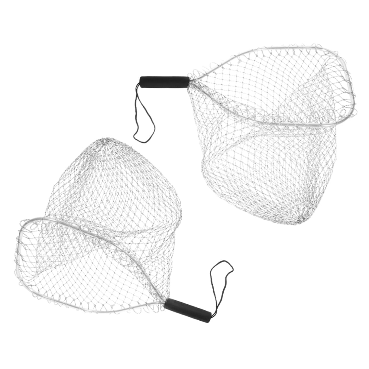 Red 2 Piezas de Aleación de Aluminio y Poliéster de Pesca Portátil Fácil de Usar y Ligera para Pesca en Lagos y Océanos