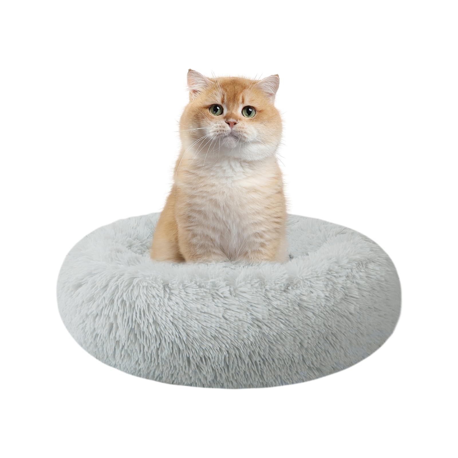 Cat Beds for Indoor Cats,15.7 Inch Dog Bed for Small Melium Large Dogs, Washable-Round Pet Bed for Puppy and Kitten with Slip-Resistant Bottom