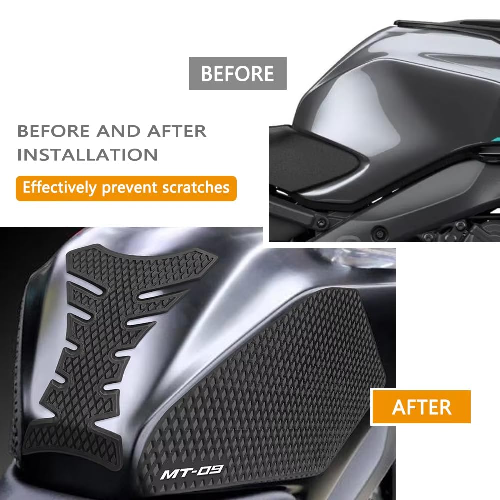 For mt 09 MT09 MT-09 2024 2025 2026 accessori moto serbatoio carburante pad adesivo protettivo serbatoio carburante trazione pad adesivo serbatoio carburante serbatoio carburante grip