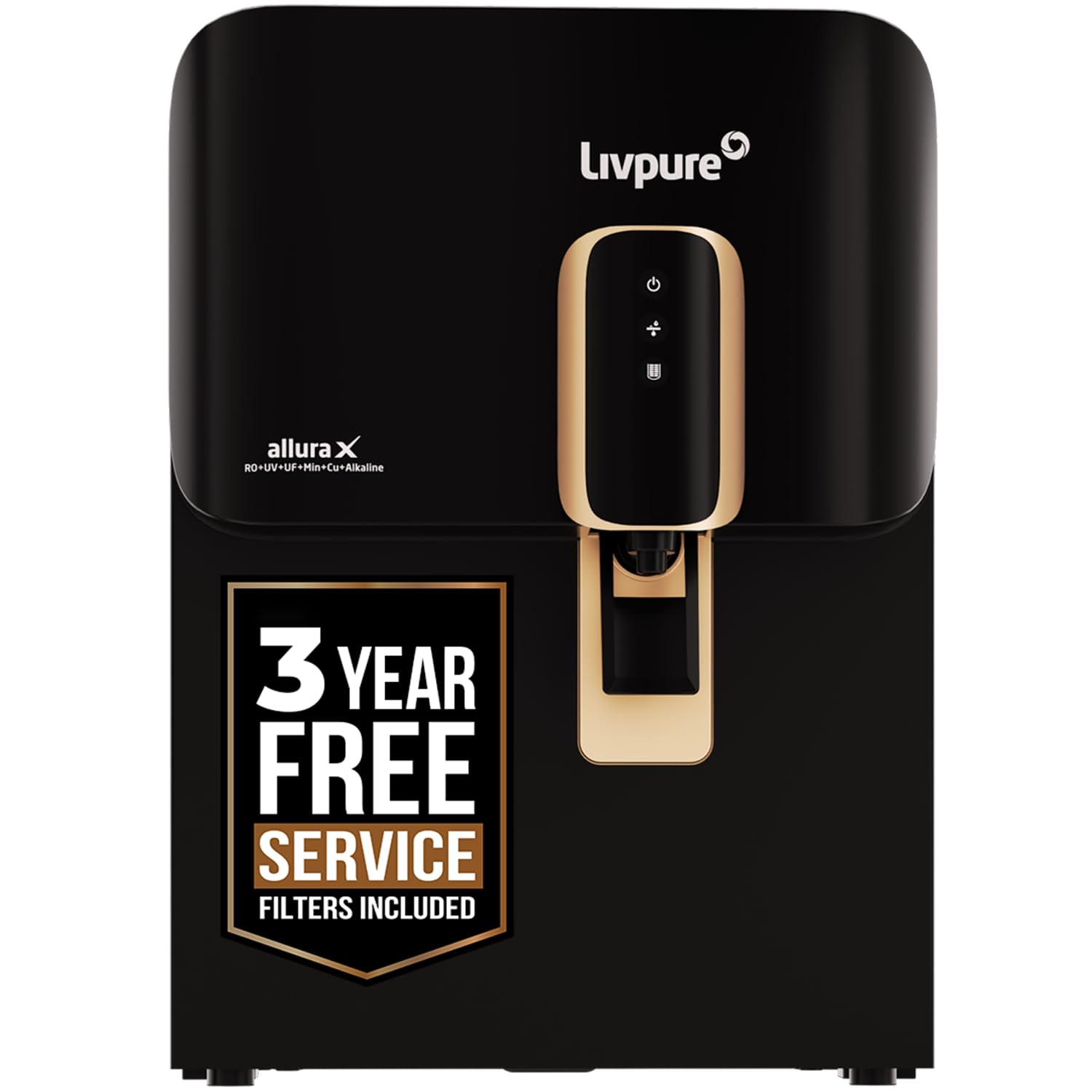 Livpure Allura X 7L Copper RO Water Purifier for Home | 10-Stage RO+UV+UF+Mineral+Copper+Alkaline Purification | In-tank UV sterilization | Food-Grade Tank | 2.5-Years Warranty-image-37